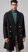 Men Lapel Collar Double Breasted Overcoat