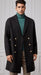 Men Lapel Collar Double Breasted Overcoat