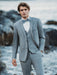 Western Suit - Trajes Para Hombres - Cowboy Formal Attire - Trajes De Novio - Light Gray