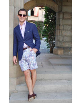 Men'S Navy Blue Flap Two Pockets Beach Wedding Attires Suit