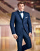 Western Suit - Trajes Para Hombres - Cowboy Formal Attire - Trajes De Novio - Navy