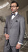 Side Vented Online special Discounted Sale Pleated Pants Vested Suits 3 Piece Regular Fit Gray