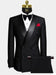 Men Six Button Black Double Breasted Tuxedo – 2 Piece