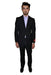 Mantoni Suit - Signature Menswear Wool Fabric SuitsOutlet - Brand Tapered Leg Lower rise Pants & Get skinny Two Piece Suit Modern Fit Suits Solid Black - High End Suits - High Quality Suits