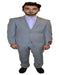 Mantoni Suit - Signature Menswear Wool Fabric SuitsOutlet - Brand Tapered Leg Lower rise Pants & Get skinny Two Piece Suit Modern Fit Suits Solid Light Grey - High End Suits - High Quality Suits