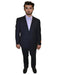 Mantoni Suit - Signature Menswear Wool Fabric SuitsOutlet - Brand Tapered Leg Lower rise Pants & Get skinny Men's Two Piece Suit Modern Fit Suits Solid Dark Navy - High End Suits - High Quality Suits