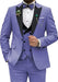 Men Vested Double Breasted Vest Lavender Color - Lilac Suit - Slim Fit Suit