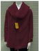 Men’s Burgundy Double-Breasted Overcoat with Faux Fur Shawl Collar – Alberto Nardoni Signature