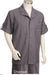 Men's Charcoal Tone Short Sleeve Pinstripe Mens Walking Outfit