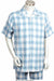 Men's Short Sleeve 2 piece Casual Mens Walking Suit White ~ Turquoise Blue