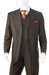 Men'S Alberto Nardoni Black On Black Ton On Ton Shadow Stripe Three Buttons Style Suit ~ 3 Buttons Shadow Stripe Vested Suit 100% Wool Pleated Pants Side Vented