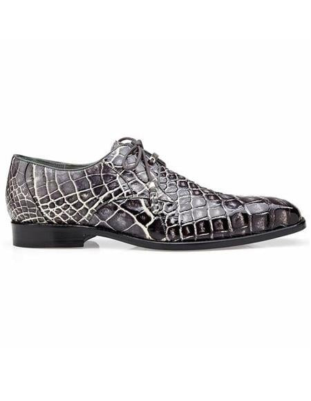 Men'S Authentic Alligator Brown Cap Toe Lace Up Authentic Genuine Skin Italian Tennis Shoes