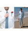 Men'S Beach Wedding Attire Suit Menswear Light Blue $199