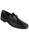 Men'S Black Genuine Teju Lizard Skin Slip-On By Los Altos