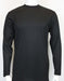 Men'S Black Shiny Long Sleeve Mock Neck Shirt