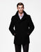 Men'S Black Six Button Double Breasted Cheap Priced Mens Wool Peacoat Jacket