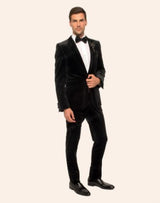 Men'S Black Velour Men'S Blazer Jacket
