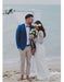 Men'S Blue Beach Wedding Attire Suit - Blue Suit