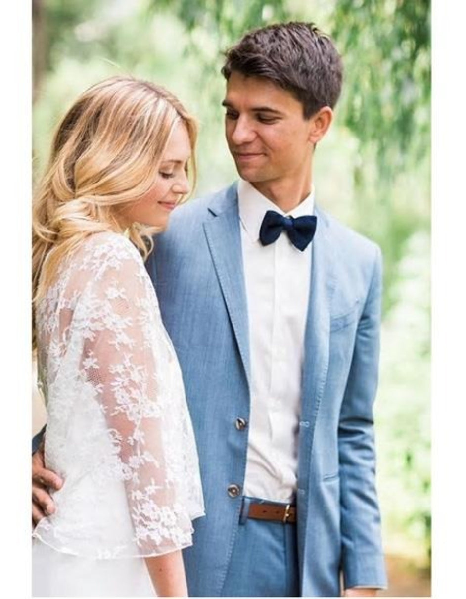 Men'S Blue Beach Wedding Attires Suit