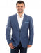 Men'S Blue Linen Sports Coat Peak Lapel - Mens Linen Suit