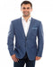 Men'S Blue Linen Sports Coat Peak Lapel - Mens Linen Suit