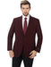 Men'S Burgundy Classic Fit Sport Coat