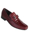 Men'S Burgundy Genuine Caiman Belly And Lizard Slip On By Los Altos