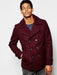 Men'S Burgundy ~ Wine Six Button Wool Designer Men'S Wool Men'S Peacoat Sale ~ Car Coat