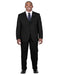 Men'S Charcoal Big And Tall Grey Pinstripe Vested Suit