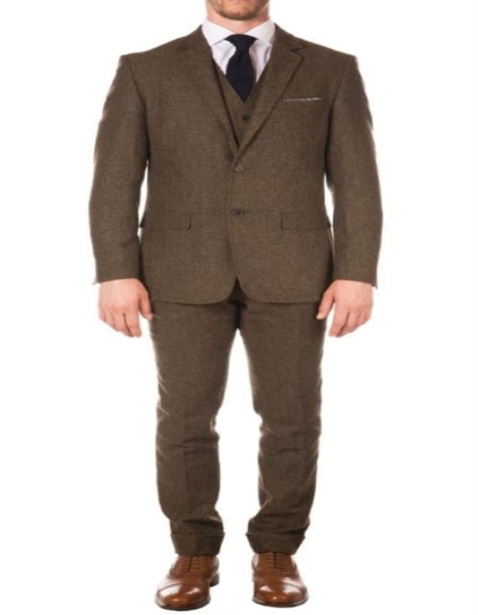 Men'S Cognac Peaky Blinder Fashion Clothing Suits