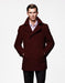 Men'S Designer Men'S Wool Men'S Peacoat Sale Available Wool Fabric Double Breasted Style Coat For Men Dark Burgundy