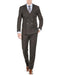 Men'S Double Breasted Suits Slim Fit Bold Stripe Black Peak Lapel Suit