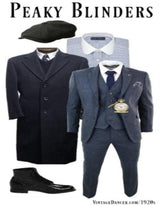 Men'S Gray Three Buttons Two Flap Front Pockets 3 Piece Peaky Blinders Suit - Peaky Blinders Outfit + Overcoat + Shirt And Hat + Boot (Like Pictured)