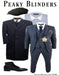 Men'S Gray Three Buttons Two Flap Front Pockets 3 Piece Peaky Blinders Suit - Peaky Blinders Outfit + Overcoat + Shirt And Hat + Boot (Like Pictured)