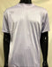 Men'S Lilac Stripe Short Sleeve Mock Neck Shirt