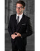 Men'S One Button Black Suit