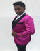 Men'S Peak Label Pink And Black Suit