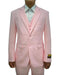 Men'S Pink Vested 3 Piece Suit
