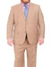 Men'S Portly Executive Fit Solid Tan Light Brown Two Button 2 Piece Suit Executive Fit Suit - Mens Portly Suit