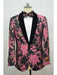 Men'S Rose - Black Four Button Cuff Shawl Lapel Tuxedo