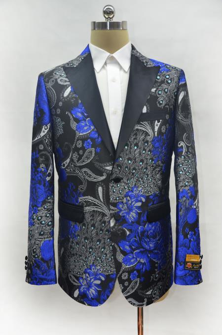 Men'S Royal Two Button Cheap Priced Designer Fashion Dress Casual Blazer On Sale Peak Lapel Prom Blazer