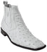 Men'S Short Boots Men'S Genuine White Full Quill Ostrich Dress Boot Ankle Dress Style For Man
