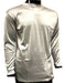 Men'S Silver Shiny Long Sleeve Mock Neck Shirt