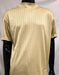 Men'S Tan Silky Rayon Mock Neck Shirt