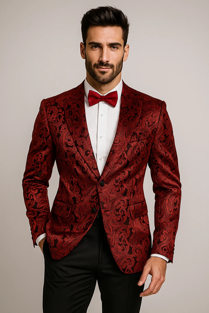 Albert Nardoni Brand Men's Cheap Priced Blazer Jacket For Men Red(Wholesale Price $75 (12pc&UPMinimum)) - Image 2