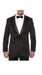 Men'S 1 Button Shawl Lapel Black Velvet Sheen Two Toned With Black Lapel Side Vented Black