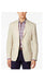 Men'S 2 Button Tan Solid Linen Classic Fit Sport Coat Blazer