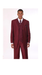 Men'S 3 Piece Fashion Suits With 2 Tone Lapels Burgundy ~ Maroon Suit ~ Wine Color - Three Piece Suit