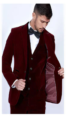 Men'S Burgundy ~ Wine ~ Maroon Suit