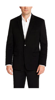 Men'S Corduroy Blazer Cotton Regular Fit Black